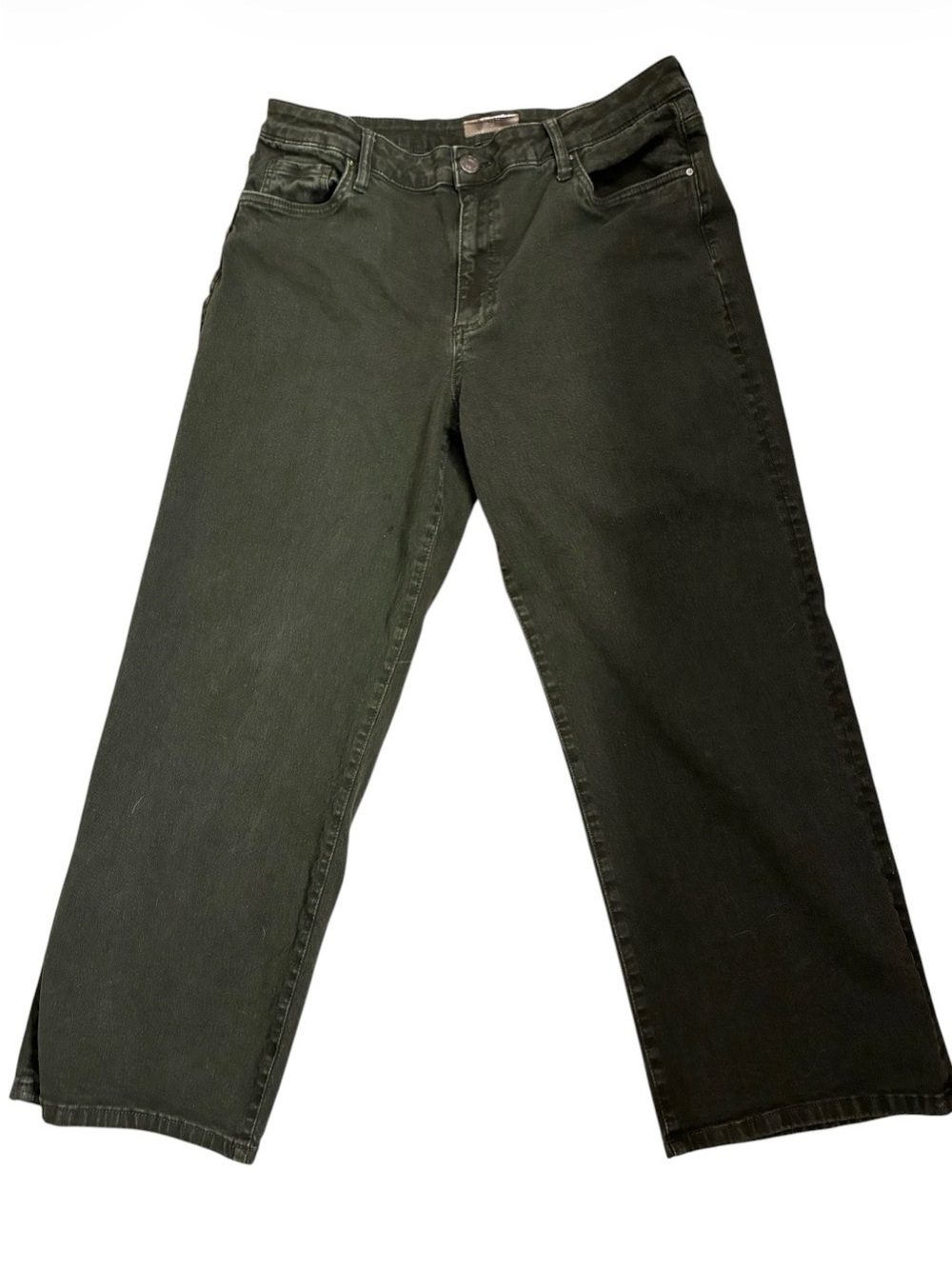 KUT from the Kloth high rise wide-leg pants seaweed color Sz 14